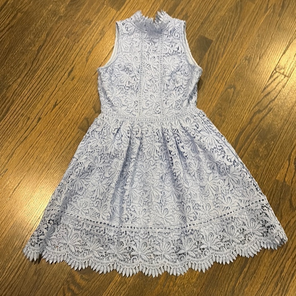 Elegant Lace Kids Dress - (Lavender)